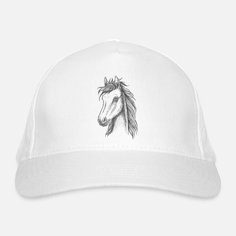 Pferde Bio-Baseballkappe
