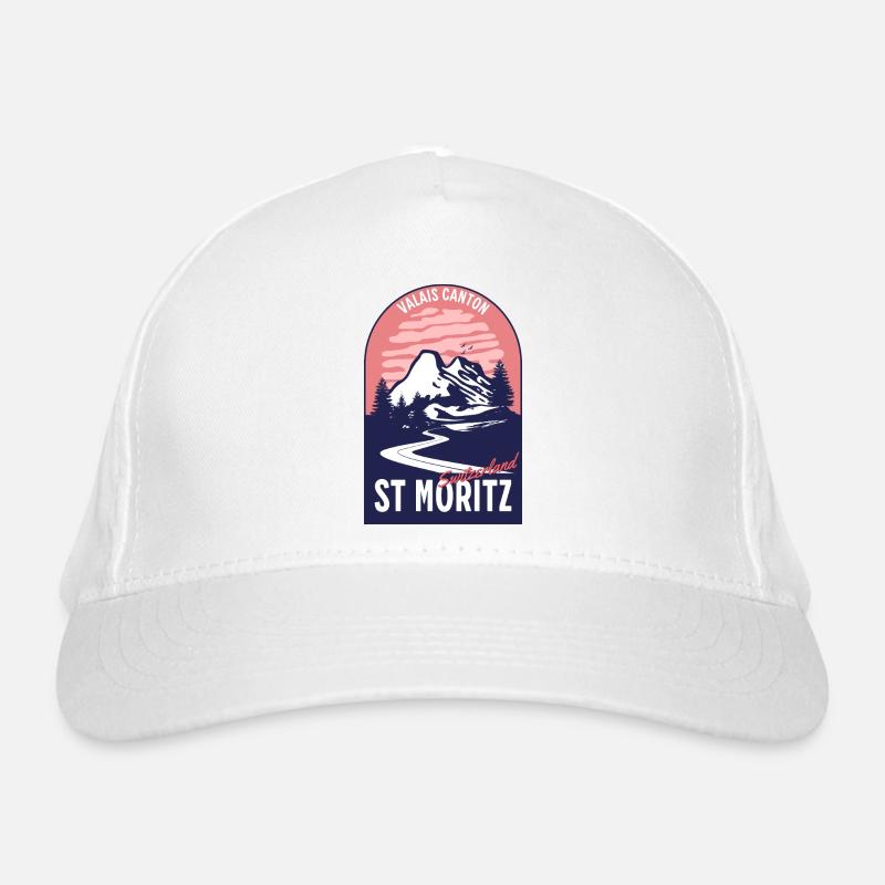 St. Moritz Schweiz Wallis Bio-Baseballkappe