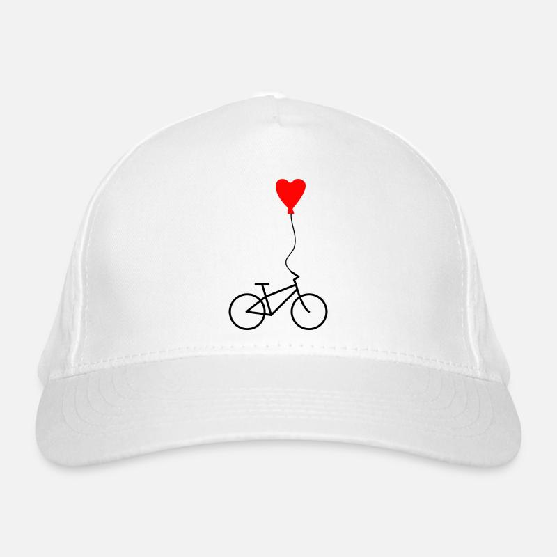 Herz-Fahrrad Bio-Baseballkappe