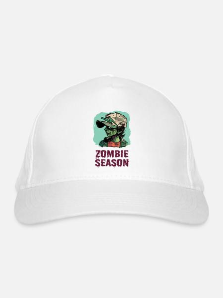 Zombie-Saison - Bio-Baseballkappe - Weiß