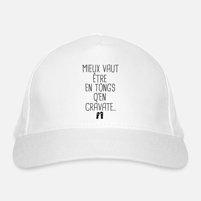 summer été vacances en tongues Casquette classique bio
