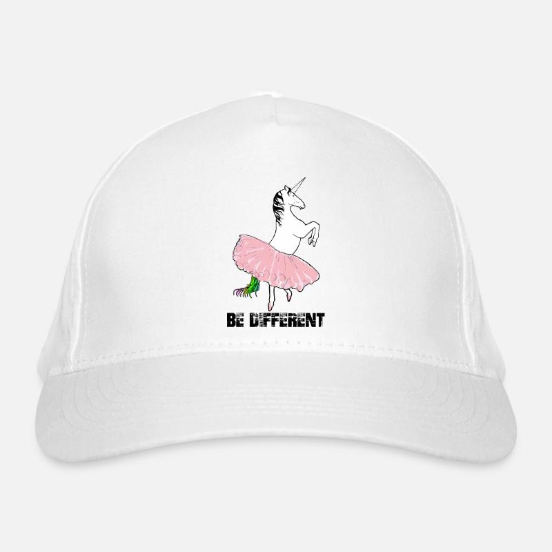 be different - Lipizzaner im rosa Tutu Bio-Baseballkappe