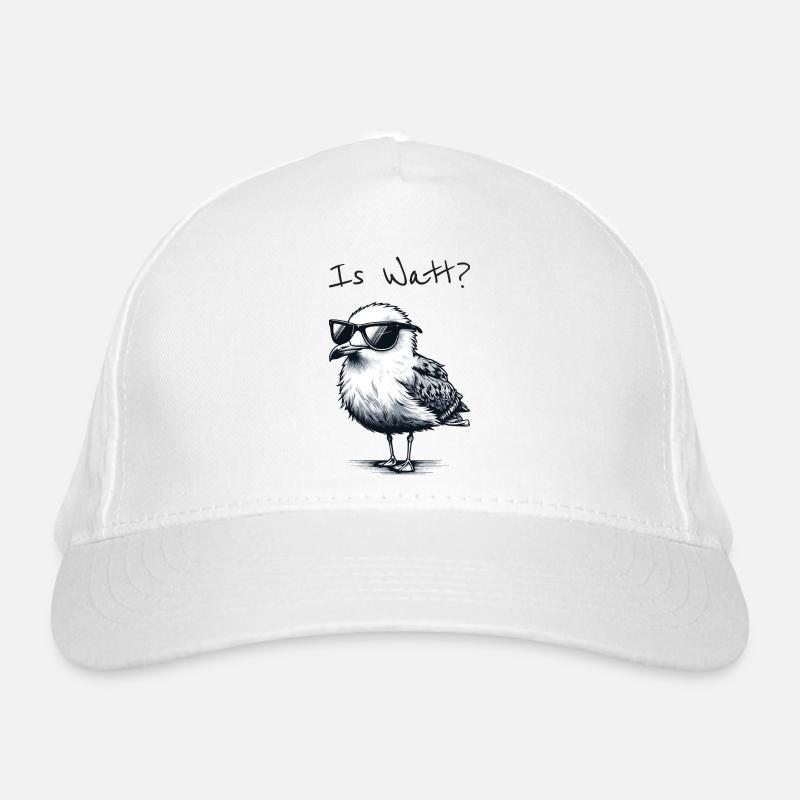 Is Watt Coole Möwe Urlaub Nordsee Bio-Baseballkappe