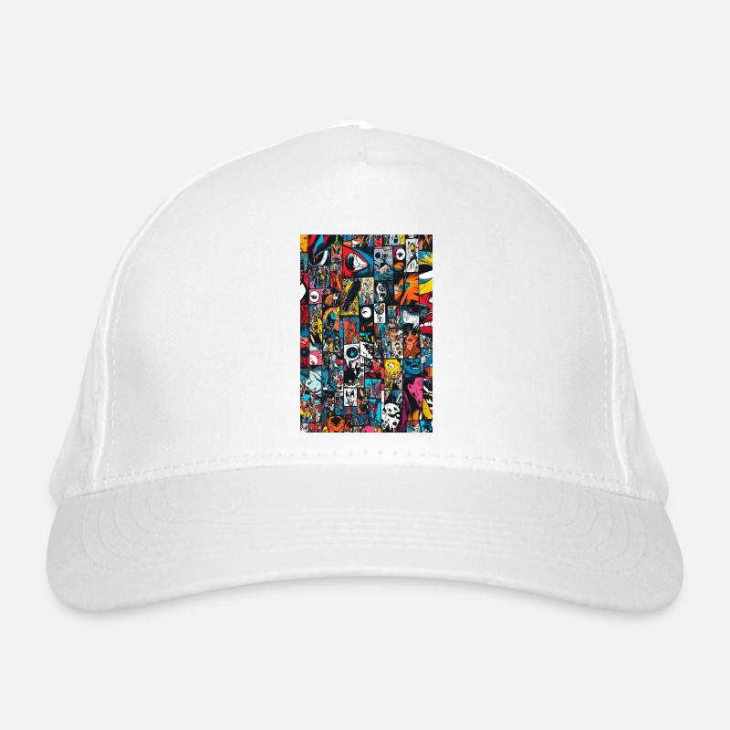 Kaleidoscope Comic Collage Organic Baseball Cap