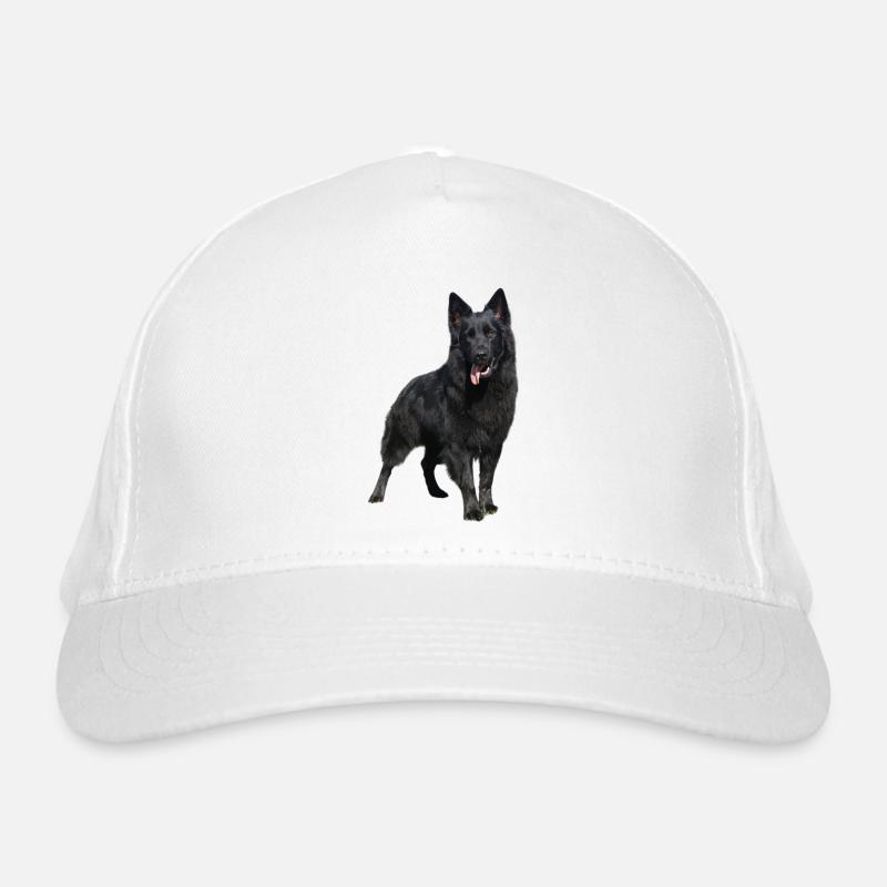 schwarzer Schäferhund Bio-Baseballkappe