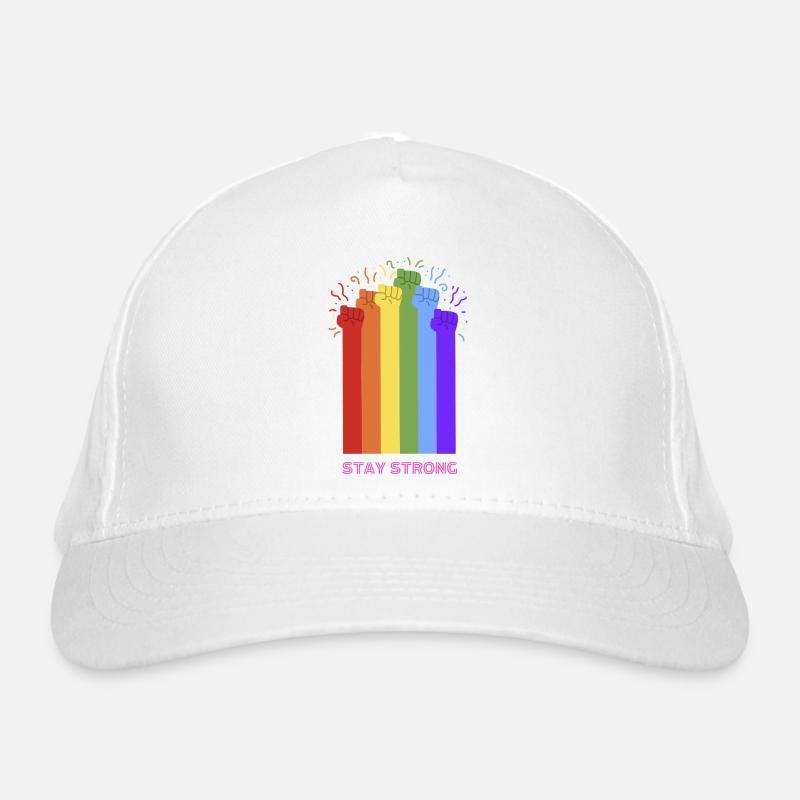 Stay strong, LGBTQ+, CSD, Pride, Regenbogen Bio-Baseballkappe