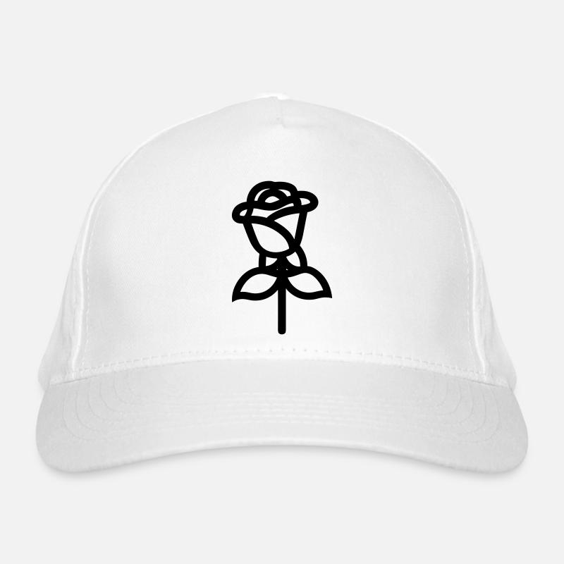 Rosa Blume Bio-Baseballkappe
