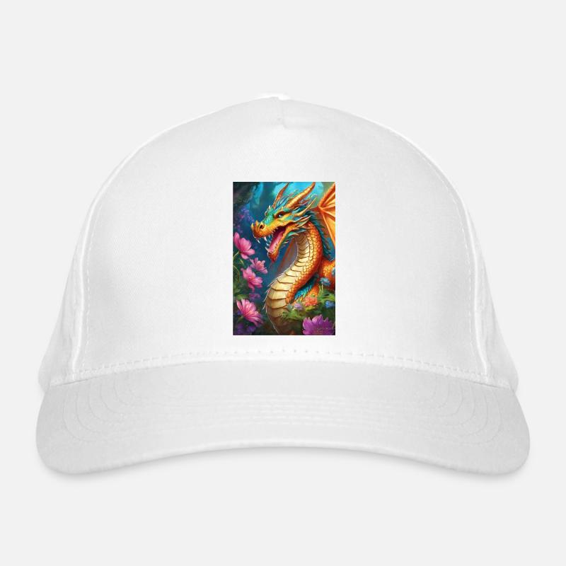 Ember Dragon in Bloom Forest Organic Baseball Cap