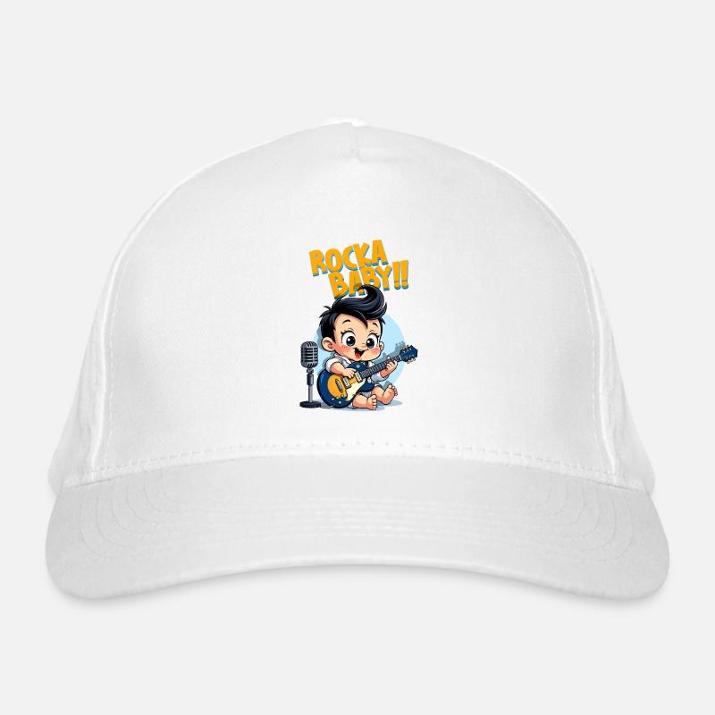 Rocka Baby Rockabilly - Bio-Baseballkappe - Weiß