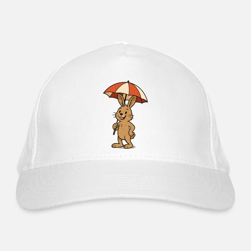 rabbit sonnenschirm hase Bio-Baseballkappe