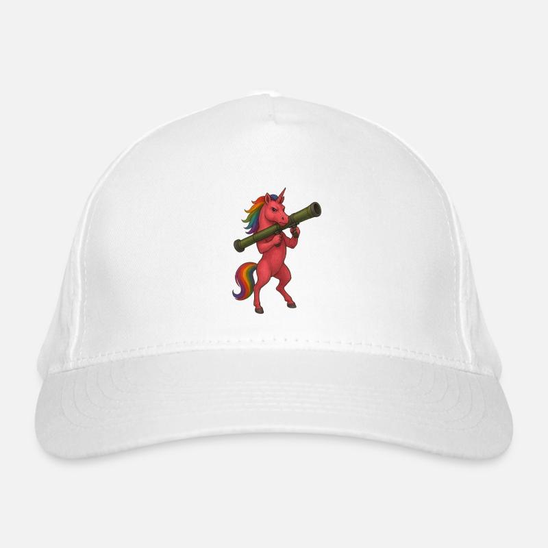 Bewaffnetes Einhorn Bio-Baseballkappe