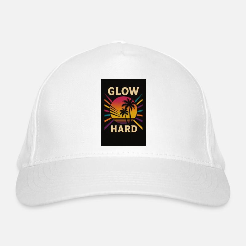 QEDSW GLOW HARD - Bio-Baseballkappe - Weiß