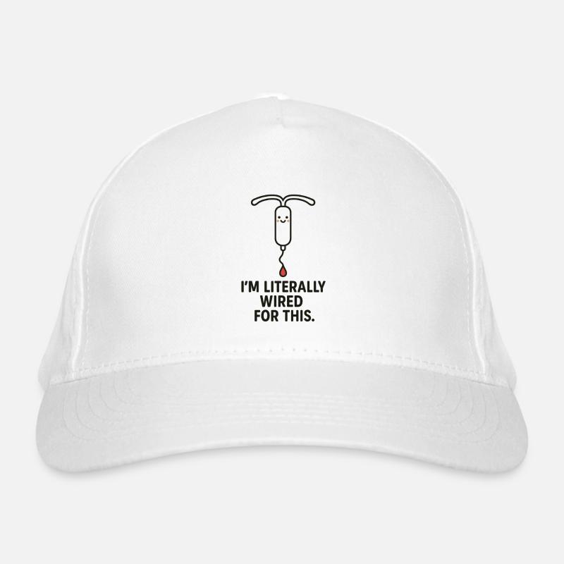 Dafür verdrahtet – Spiraldesign Bio-Baseballkappe