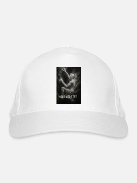 One more try. - Organic Baseball Cap - white - Front