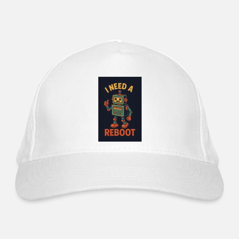 Reboot retro AI robot Organic Baseball Cap