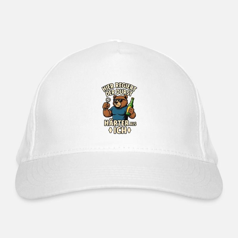 Durstbär - Härter als ich Bio-Baseballkappe