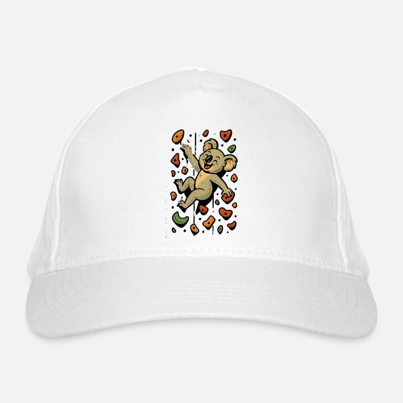 Bouldering Koala Bear Climbing Retro Gift Organic Baseball Cap