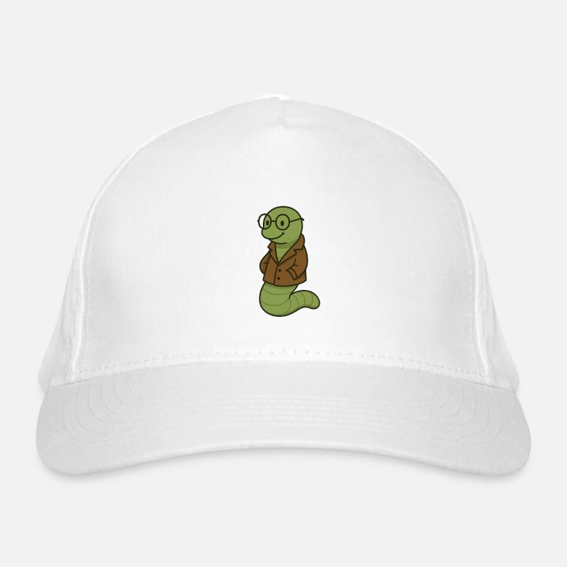 Buecherwurm Bio-Baseballkappe