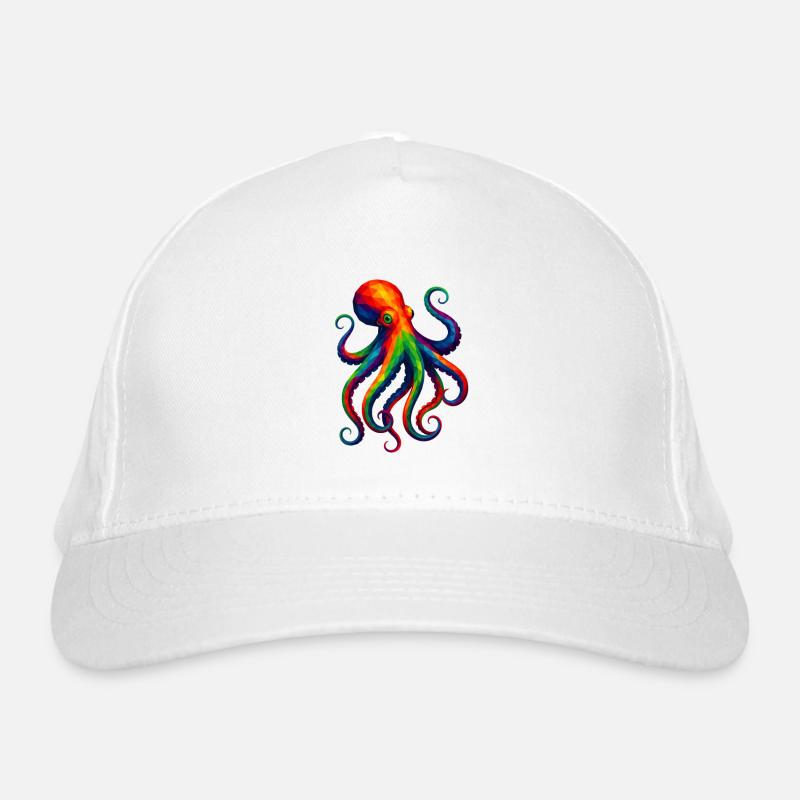 WPAP Style Polygon Animals - Octopus Octopus Organic Baseball Cap