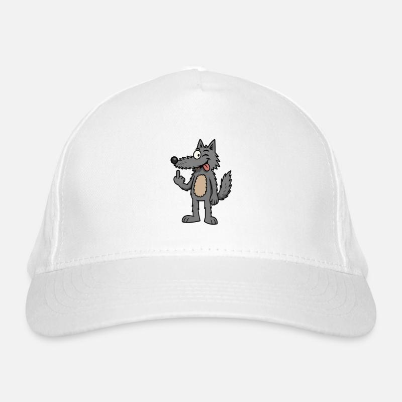 Waldemar Wolf Bande dessinée drôle loup Casquette classique bio
