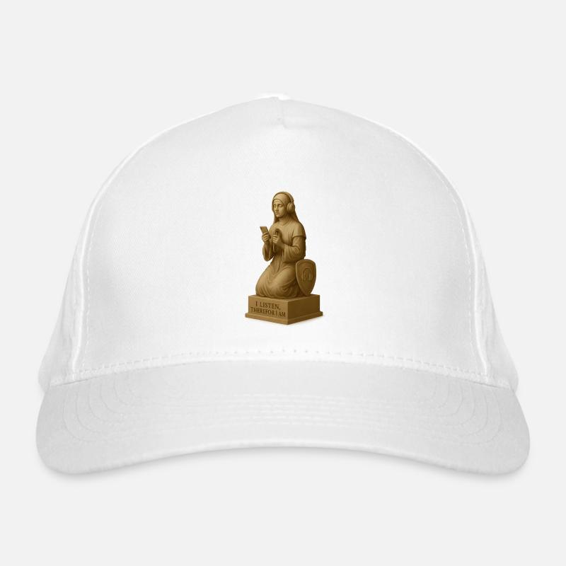 Meditative Listener Ghost Sculpture Organic Baseball Cap