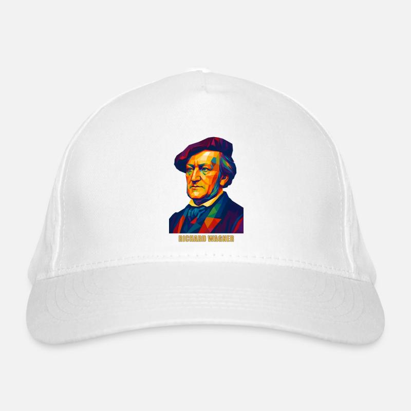 WPAP Polygon Portrait Richard Wagner Compositeur Casquette classique bio