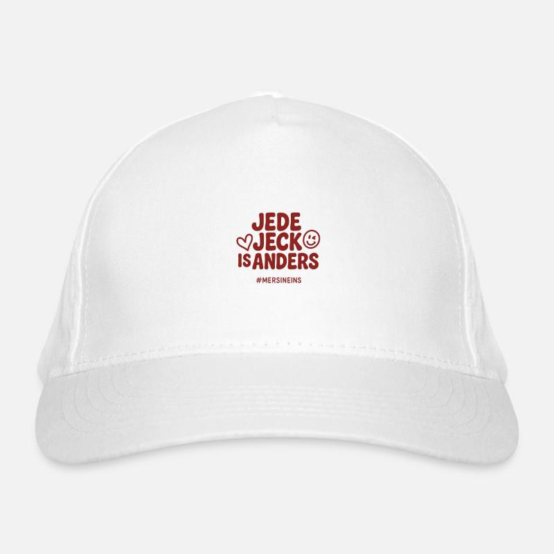 Every Jeck is different - Cologne eye-catcher - Organic Baseball Cap - white