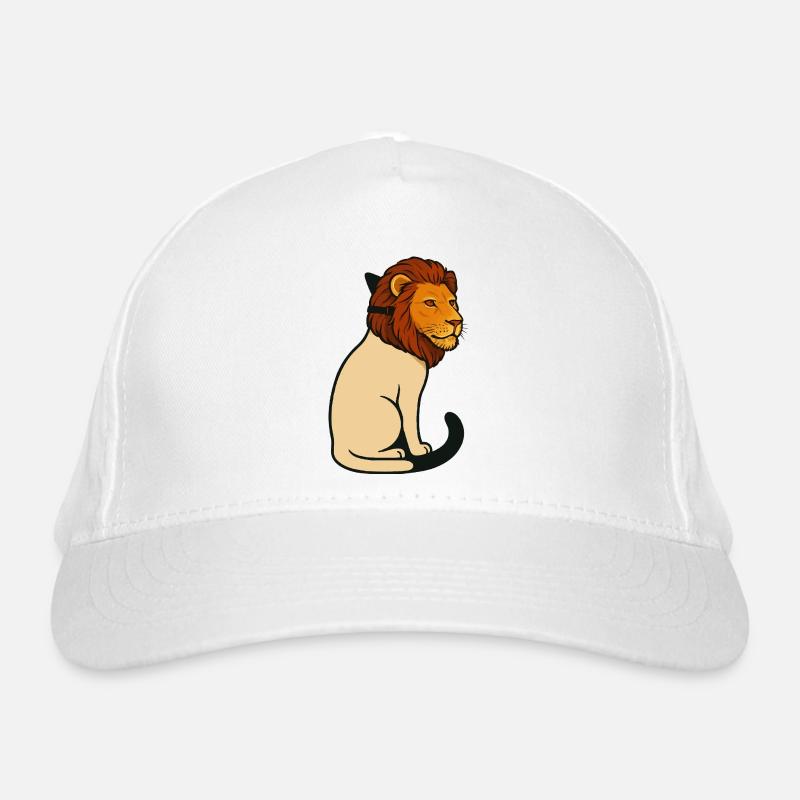 Chat portant un masque de lion Casquette classique bio