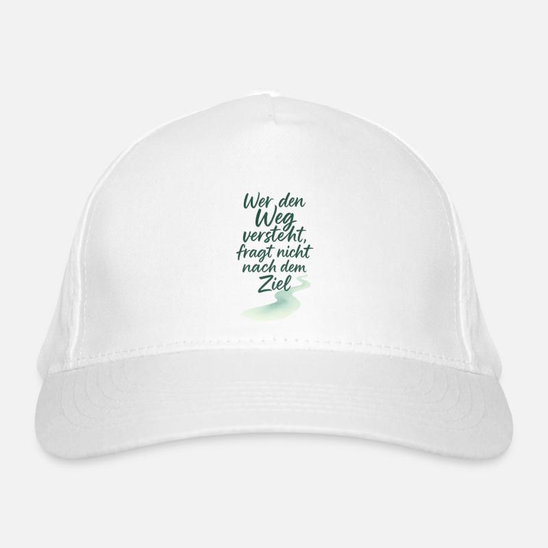 Citation motivante avec des éléments de voie navigable Casquette classique bio