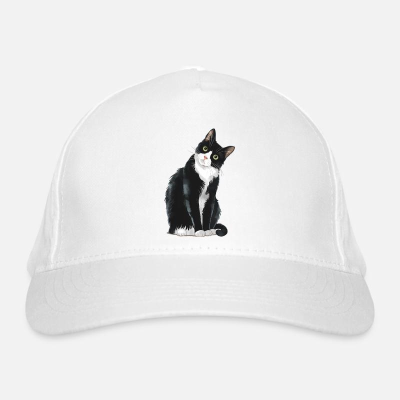 Chat noir et blanc Casquette classique bio