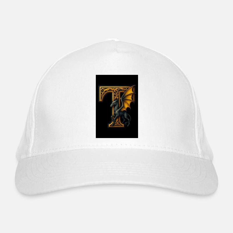 T – Magical ornament with winged creature Organic Baseball Cap