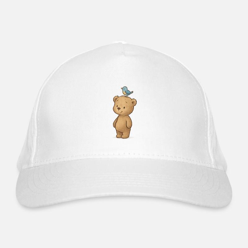 Ours mignon avec accent d’oiseau Casquette classique bio