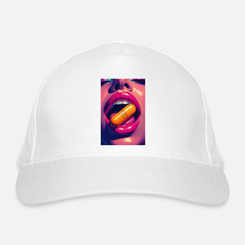 Orangepill Popart lascivious - Organic Baseball Cap - white