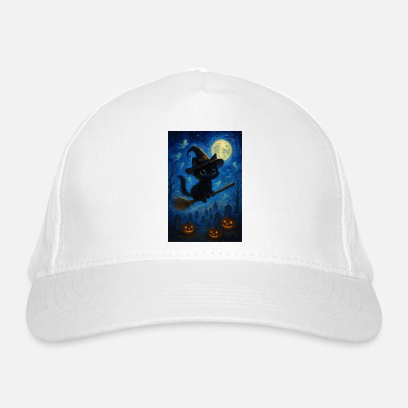 Chat sorcière mignon d'Halloween Casquette classique bio