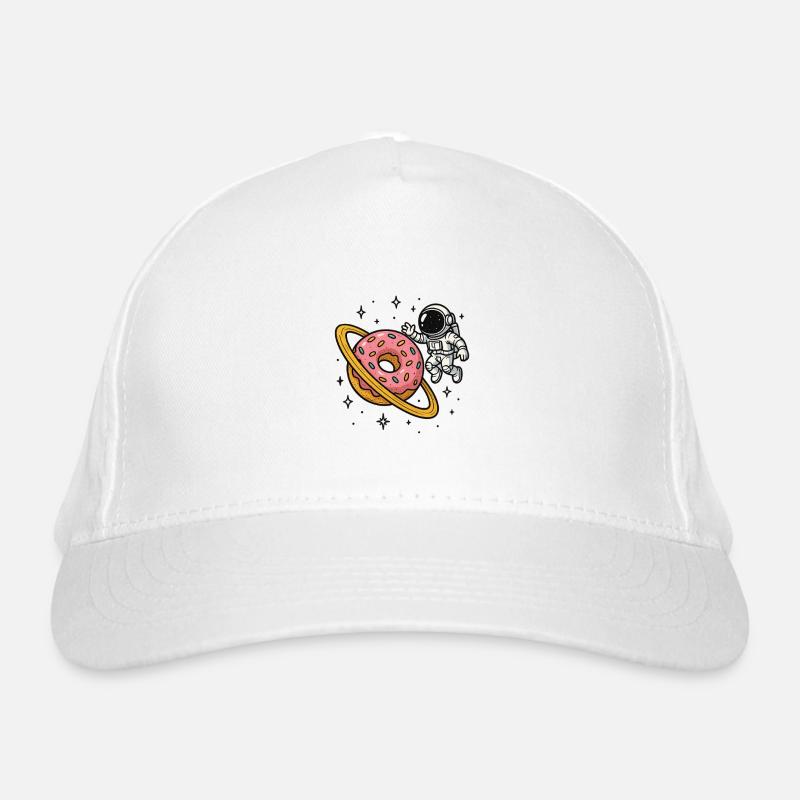 Astronaute de l’espace avec Donut Planet - Casquette classique bio - blanc
