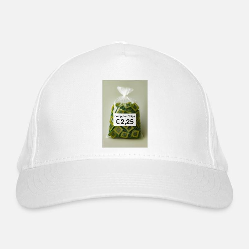Étiquette de prix des puces informatiques Casquette classique bio