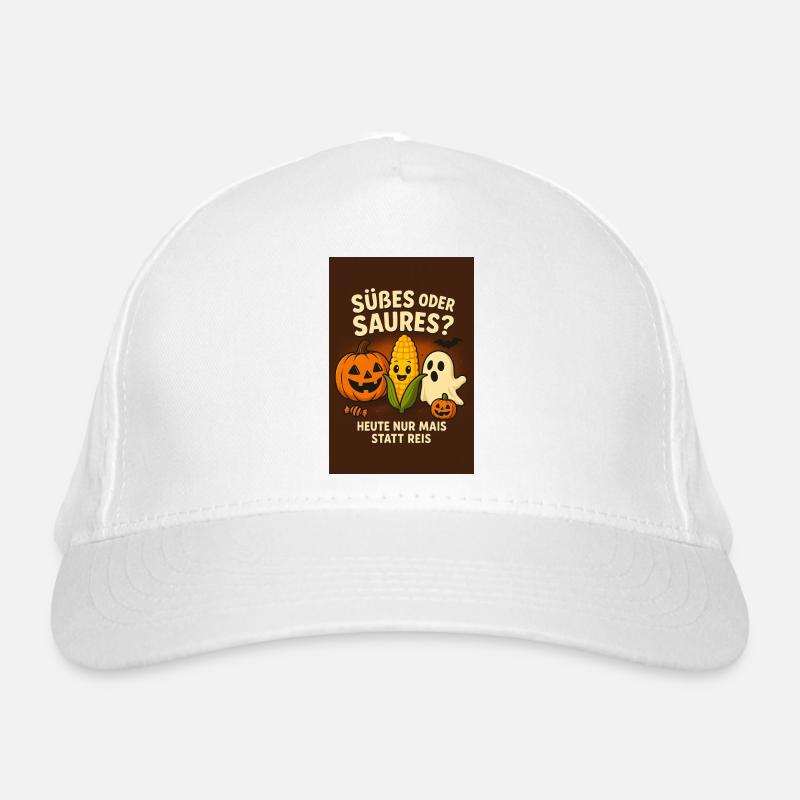Süßes oder Saures Halloween Spaß Bio-Baseballkappe
