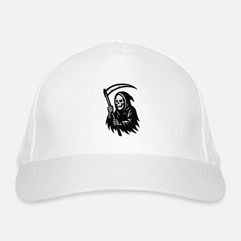 Grim Reaper Silhouette Print Organic Baseball Cap