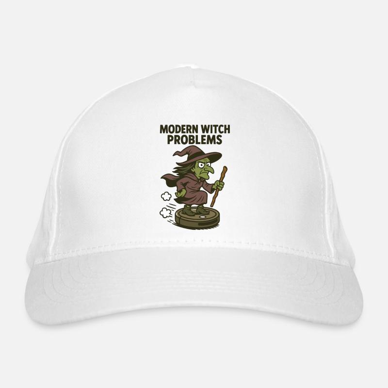 Modern Witch Problems – Funny Witch Design Organic Baseball Cap