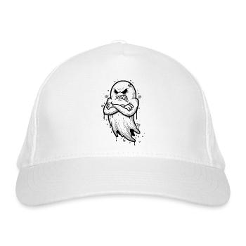 Halloween Geist - Bio-Baseballkappe - Weiß - Vorne
