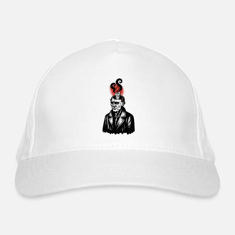 Wax head with flame Organic Baseball Cap