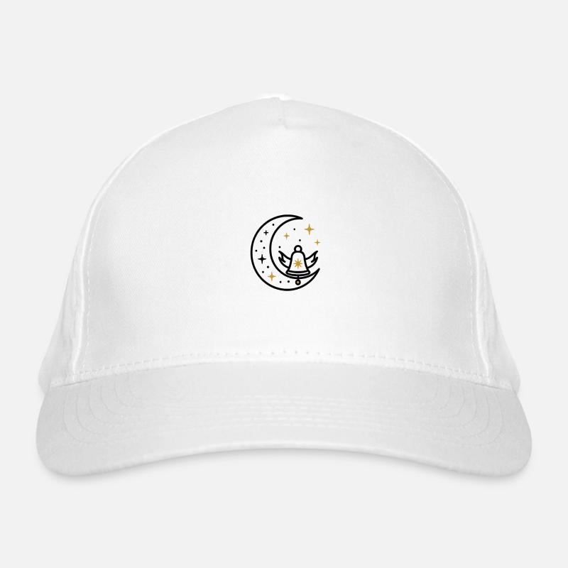 Goldene Sterne Kreis auf Schwarz Bio-Baseballkappe