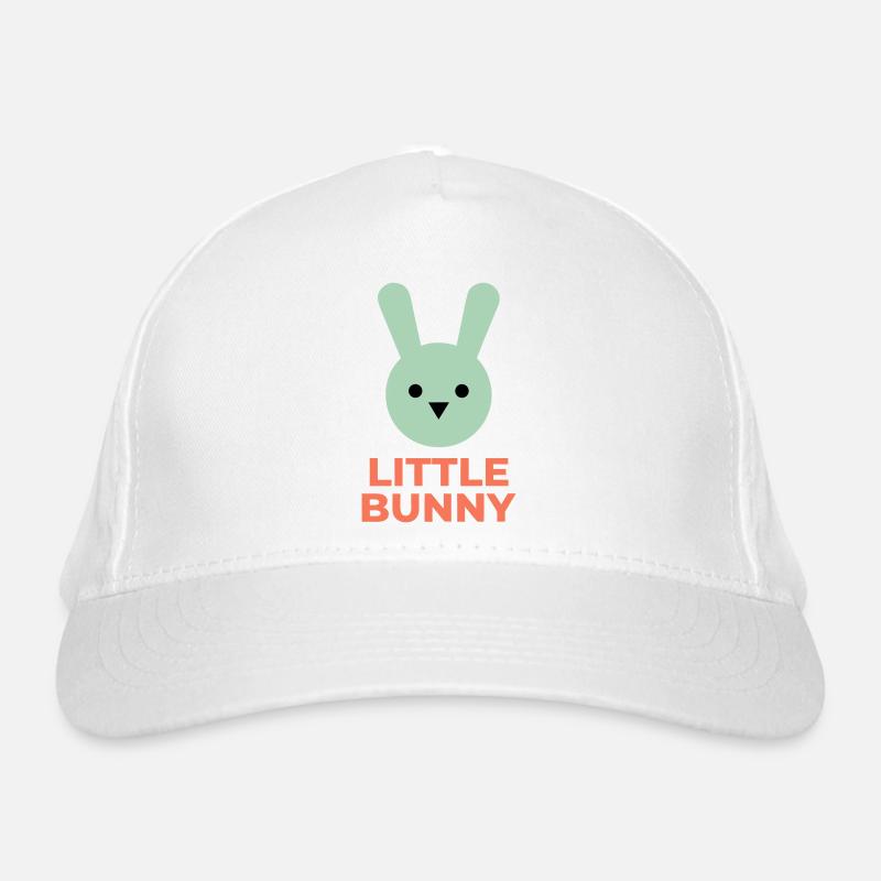 Mint Bunny and Little Bunny Text Organic Baseball Cap