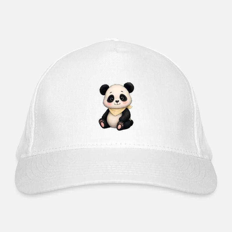 Kuschelpanda mit Halstuch Bio-Baseballkappe