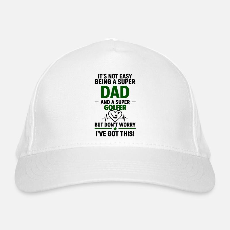 Herz + Golf – Super Papa Golfspieler Bio-Baseballkappe