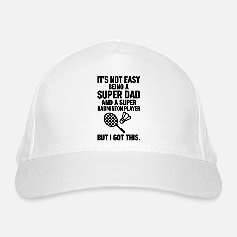 Badminton – Super Papa Badminton Player Organic Baseball Cap