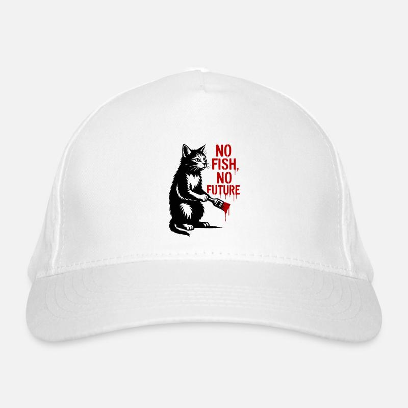 Pas de poisson Pas de graffiti de futur chat Casquette classique bio