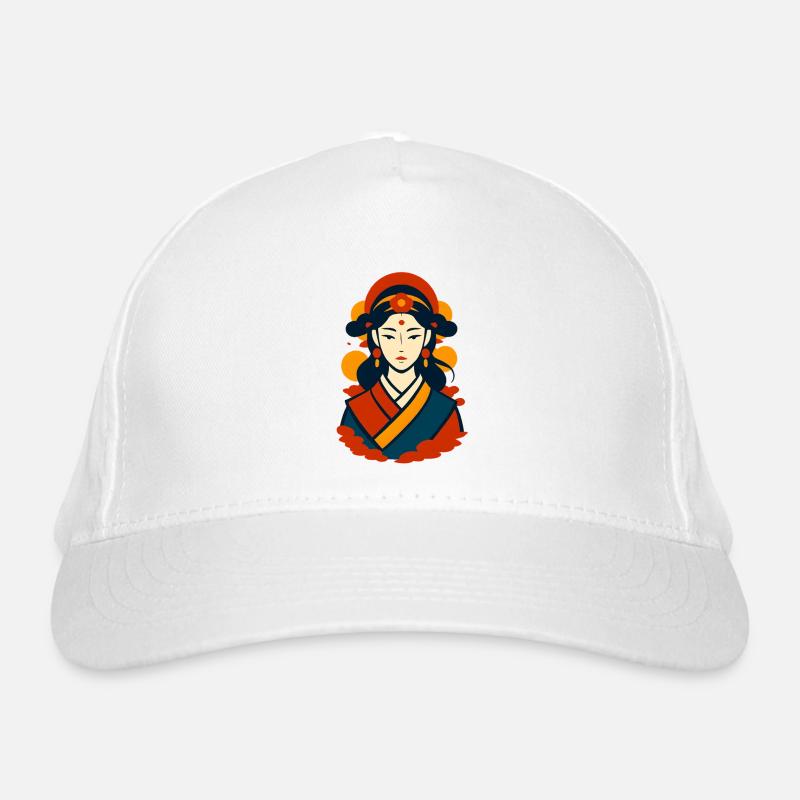 Empress Style Orange Red Organic Baseball Cap