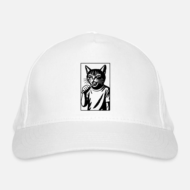 Brosse à dents du chat en style trait Casquette classique bio