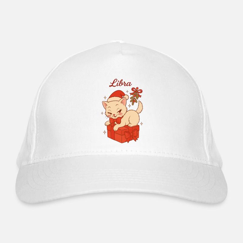 Libra Weihnachtskätzchen Geschenk Bio-Baseballkappe